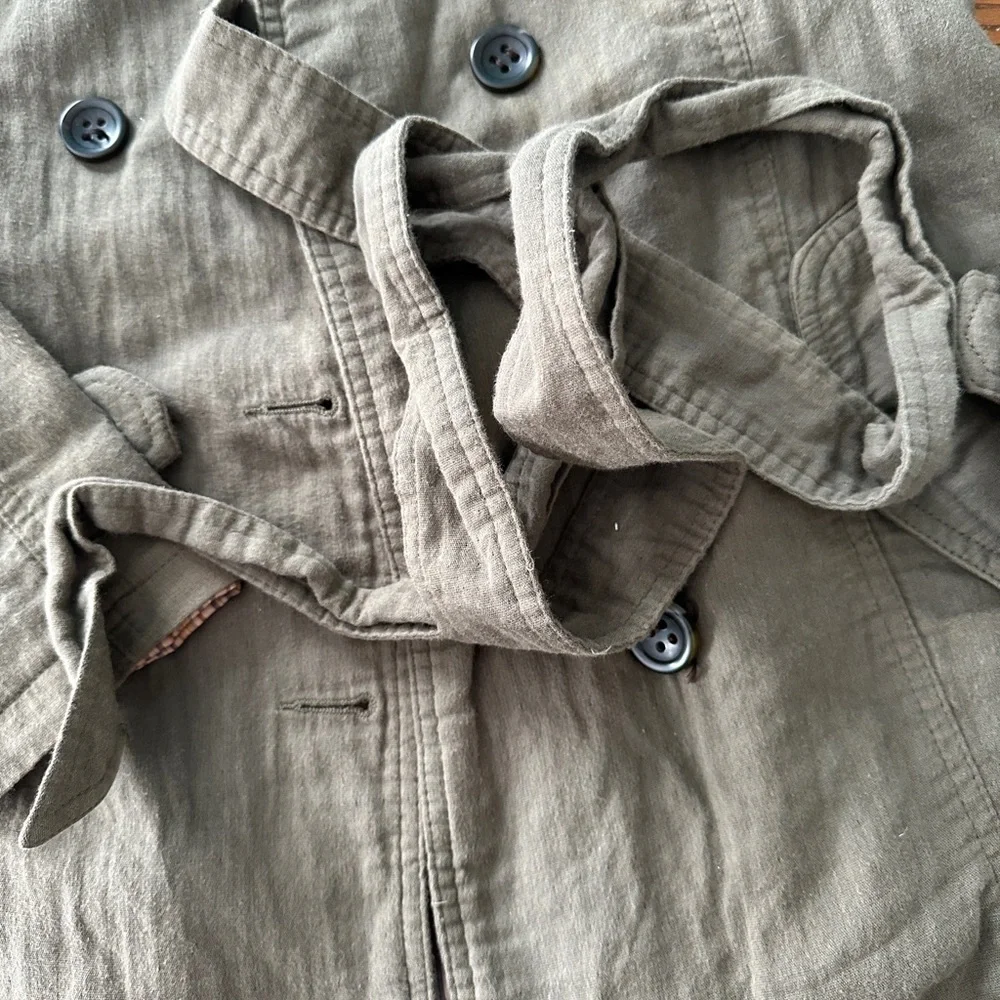 Vintage Forever 21 Khaki Cargo Barn Jacket Crinkle Military Grunge Lagenlook